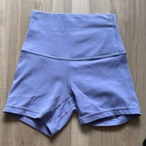 lululemon athletica High-Waisted Lavender Shorts 0